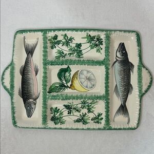 Italian Fish and Lemon Inspired Serving Platter